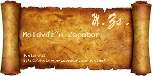 Moldván Zsombor névjegykártya